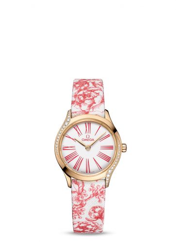 Mini Trésor Quartz 26 Moonshine Gold - Diamond / White - Rose / Toile de Jouy
