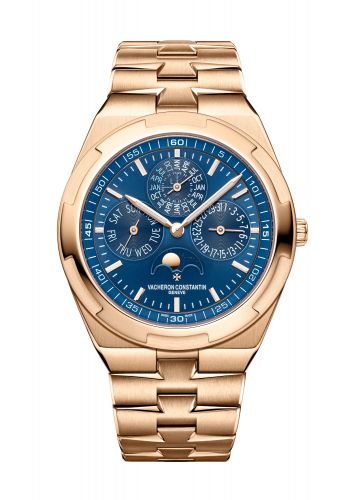 Overseas Ultra-Thin Perpetual Calendar Pink Gold / Blue / Bracelet