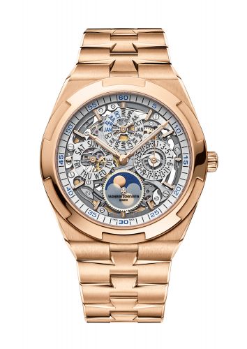 Overseas Ultra-Thin Perpetual Calendar Pink Gold / Skeleton / Bracelet
