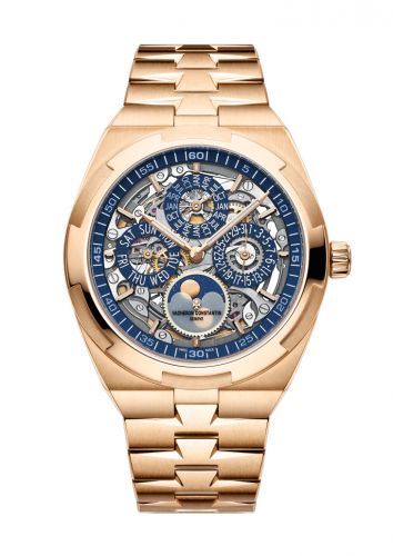 Overseas Ultra-Thin Perpetual Calendar Pink Gold / Skeleton / Bracelet