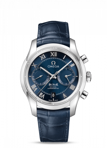 De Ville Co-Axial 42 Chronograph Stainless Steel / Blue