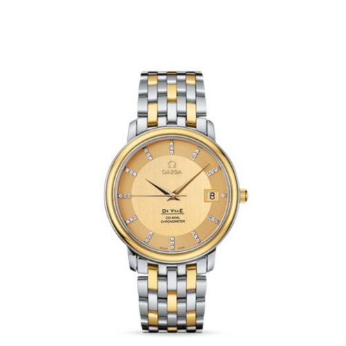 De Ville Prestige Co-Axial 36.5 Stainless Steel / Yellow Gold / Champagne / Bracelet