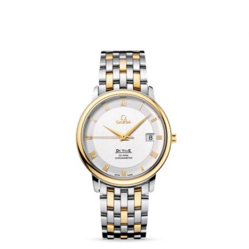 De Ville Prestige Co-Axial 36.5 Stainless Steel / Yellow Gold / Silver / Bracelet