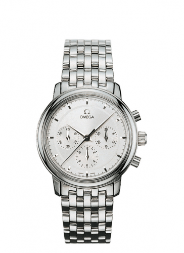 De Ville Prestige Hand Wound 36.1 Chronograph Stainless Steel / Silver / Bracelet