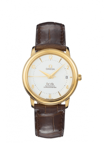 De Ville Prestige Automatic 34.7 Yellow Gold / White