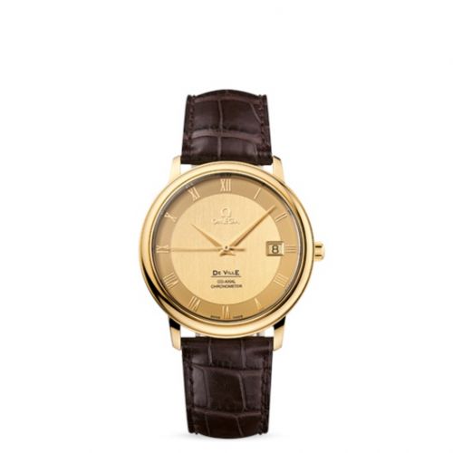 De Ville Prestige Co-Axial 36.5 Yellow Gold / Champagne