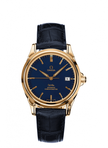 De Ville Co-Axial 37.5 Yellow Gold / Blue