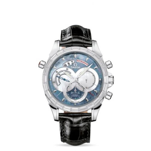 De Ville Co-Axial 41 Chronoscope Rattrapante Platinum Baguette / MOP