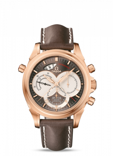 De Ville Co-Axial 41 Chronoscope Rattrapante Red Gold / Brown