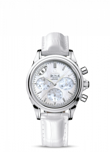 De Ville Co-Axial 35 Chronograph Stainless Steel / White