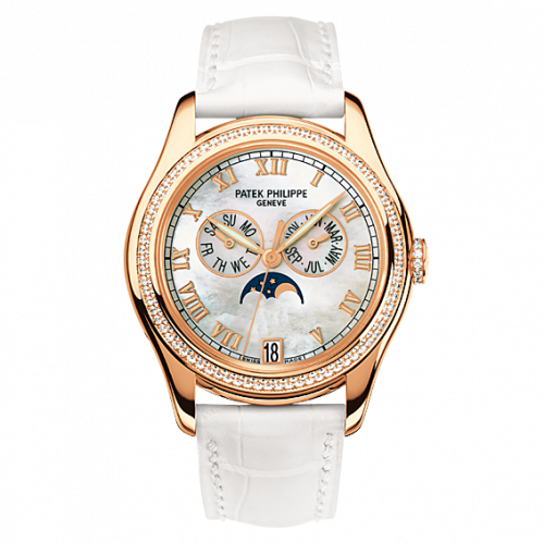Annual Calendar 4936 Rose Gold Diamond Mother of Pearl