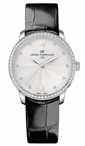 1966 36mm Stainless Steel / Diamond / Silver / Alligator