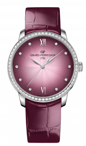 1966 36mm Stainless Steel / Diamond / Pink / Alligator