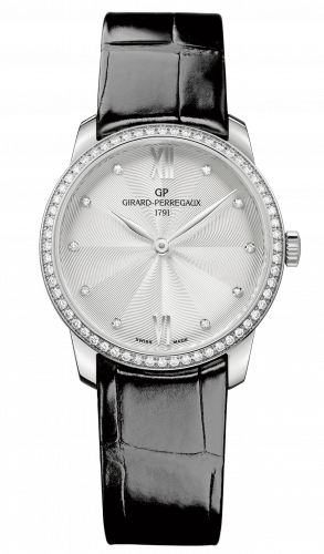 1966 30mm Stainless Steel / Diamond / Silver / Alligator