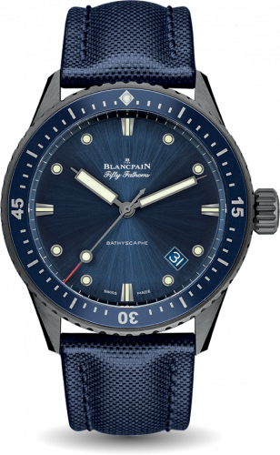Fifty Fathoms Bathyscaphe Ceramic / Blue / Canvas