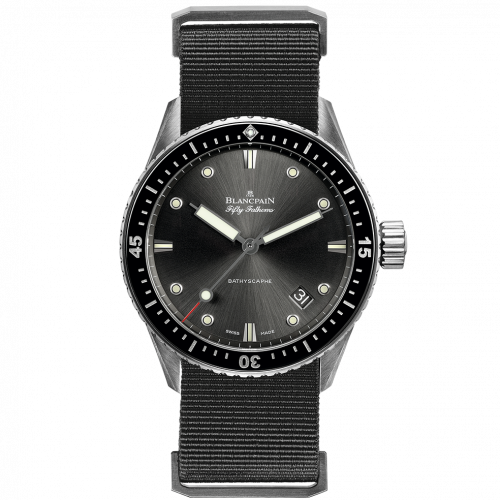 Fifty Fathoms Bathyscaphe Stainless Steel / Grey / Grey Nato
