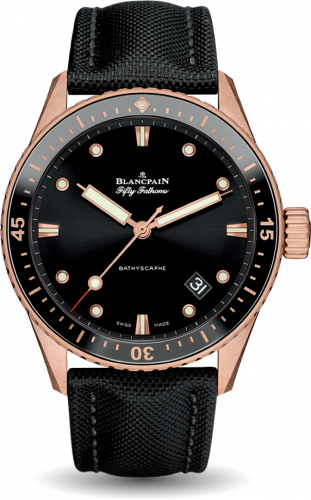 Fifty Fathoms Bathyscaphe Sedna Gold / Black / Black Canvas