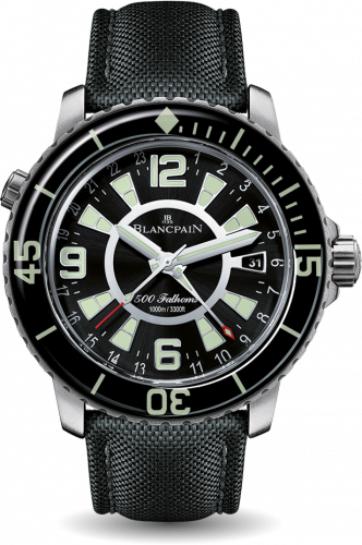 Fifty Fathoms GMT Stainless Steel / Black / Canvas