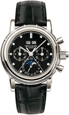 Perpetual Calendar Split Seconds Chronograph 5004 Platinum / Black Diamond
