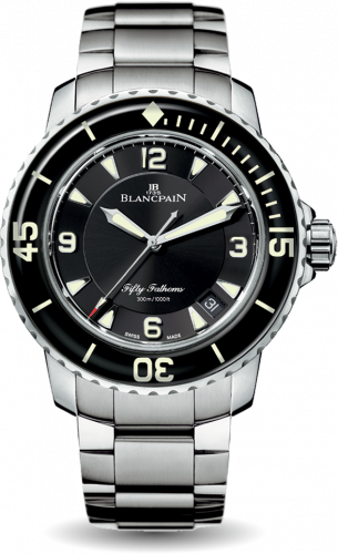 Fifty Fathoms Automatique Stainless Steel / Black / Bracelet
