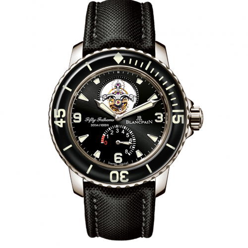 Fifty Fathoms Tourbillon 8 Jours White Gold / Black / Black Canvas