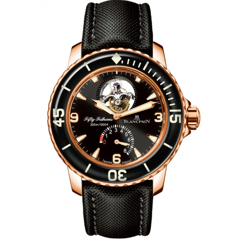 Fifty Fathoms Tourbillon 8 Jours Red Gold / Black / Black Canvas
