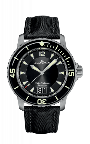 Fifty Fathoms Automatique Grande Date Titanium / Black / Black Canvas