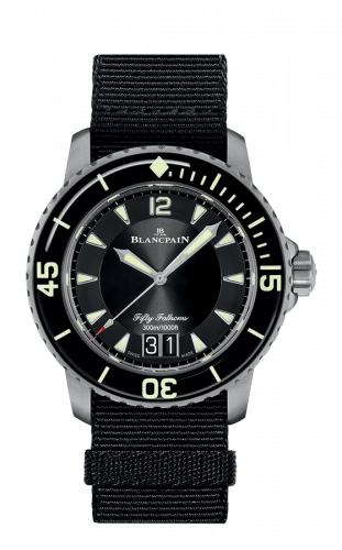 Fifty Fathoms Automatique Grande Date Titanium / Black / Black NATO