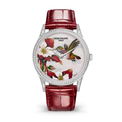 Calatrava 5077 White Gold / Diamond / Hummingbirds