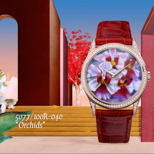 Calatrava 5077 Rose Gold / Orchids