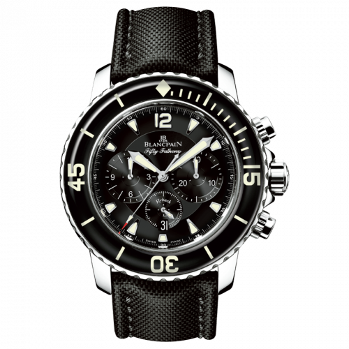 Fifty Fathoms Chronographe Flyback Stainless / Black / Black Canvas