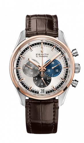 El Primero Chronomaster 42 Stainless Steel / Rose Gold / Silver / Alligator