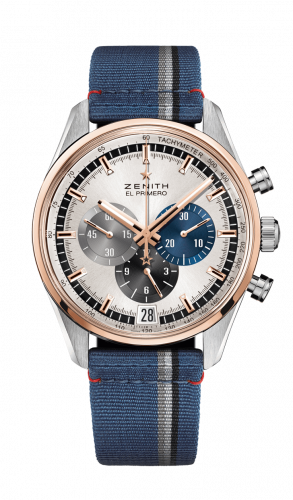 El Primero Chronomaster 42 Stainless Steel / Rose Gold / Silver / Fabric