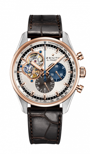 El Primero Chronomaster Open Stainless Steel / Rose Gold / Silver 1969 / Alligator