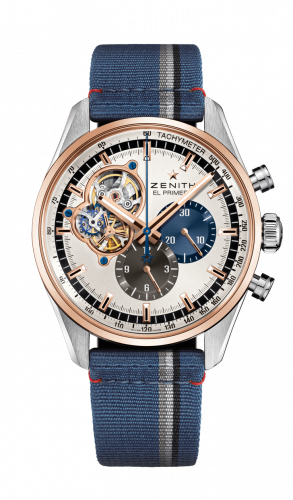 El Primero Chronomaster Open Stainless Steel / Rose Gold / Silver 1969 / Fabric