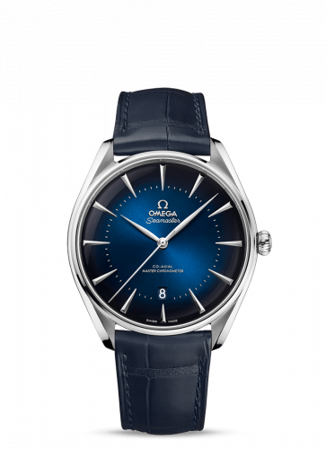Seamaster Master Co-Axial 39.5 London Edition Stainless Steel / Blue / Alligator