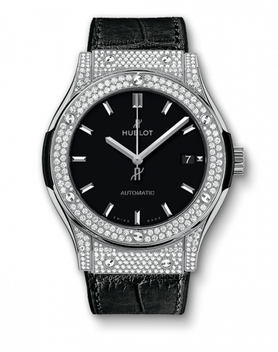 Classic Fusion 45 Titanium Pavé / Black / Diamond