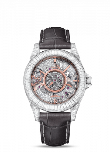 De Ville Tourbillon Co-Axial Platinum / Baguette / Snow / Omega Boutique