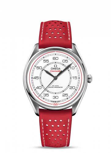 Seamaster Master Co-Axial 39.5 Olympic Timekeeper Stainless Steel / White / Red