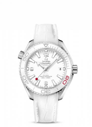 Seamaster Planet Ocean 600M Co-Axial 39.5 Master Chronometer Stainless Steel / White / Alligator