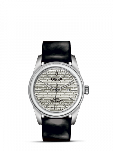 Glamour Date 31 Stainless Steel / Jacquard Silver / Strap