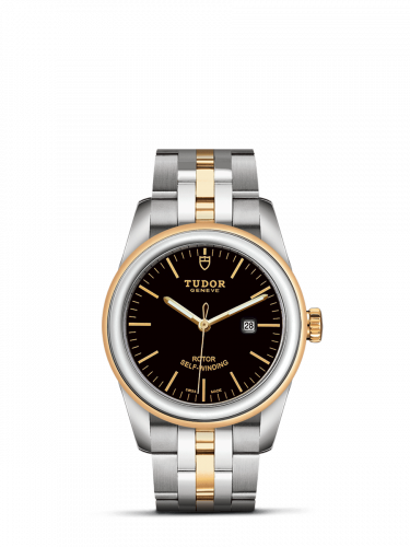 Glamour Date 31 Stainless Steel / Yellow Gold / Black / Bracelet