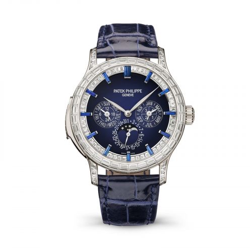 Minute Repeater Perpetual Calendar Haute Joaillerie 5374 Platinum / Blue