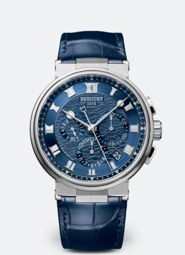 Marine Chronograph 5527 White Gold / Blue / Alligator
