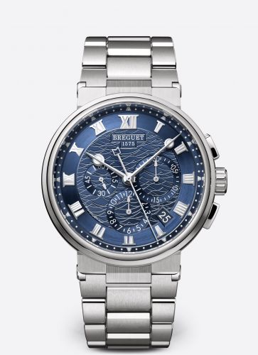 Marine Chronograph 5527 White Gold / Blue / Bracelet