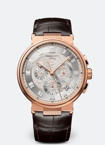 Marine Chronograph 5527 Rose Gold / Silver / Alligator