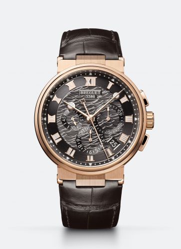 Marine Chronograph 5527 Rose Gold / Grey / Alligator