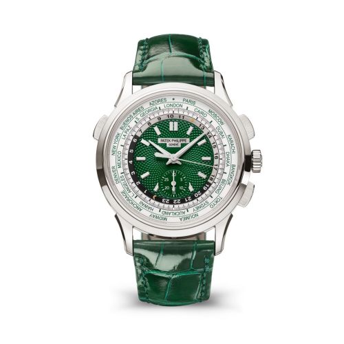 World Time Chronograph 5930 Platinum / Green