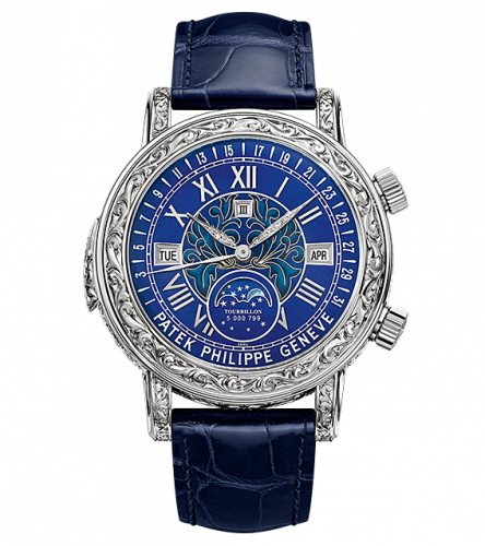 Sky Moon Tourbillon 6002 White Gold / Blue