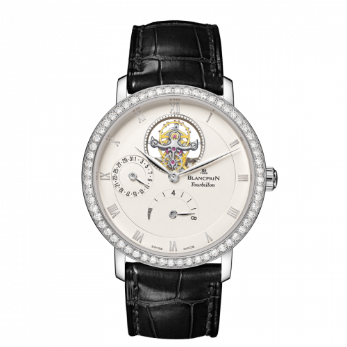 Villeret Tourbillon 8 Jours White Gold / Opaline / Diamond